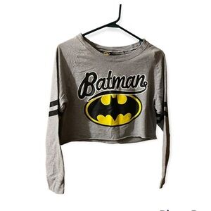 Batman Crop Top Shirt Women’s Size 7-9 Med Long Sleeve‎